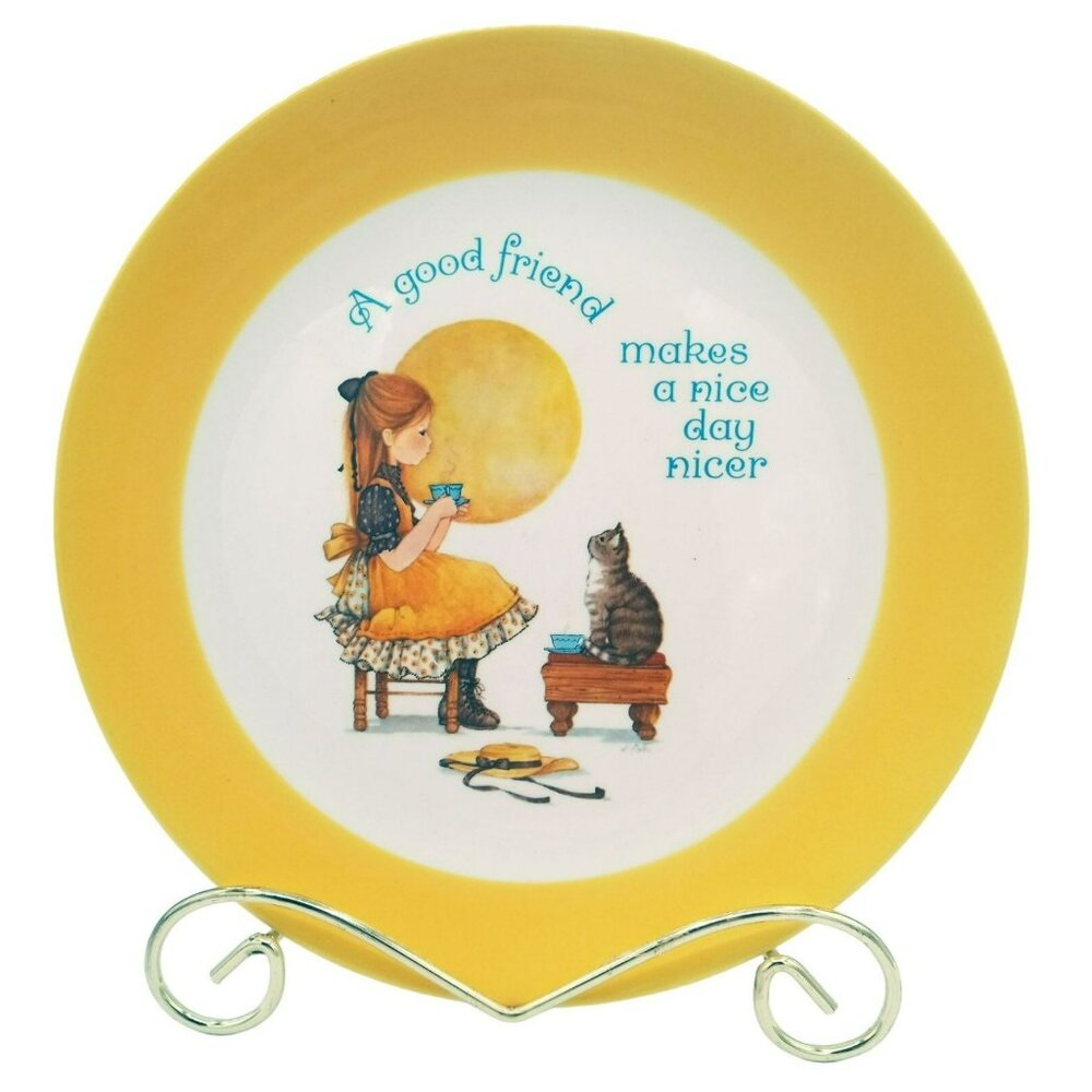 Gibson Dear Hearts Keepsake Limited Edition Vintage Plate Girl and Her Cat 1973
